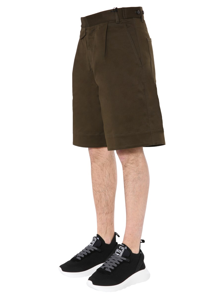 DSQUARED BERMUDA "AVIATOR" REGULAR FIT IN GABARDINE DI COTONE