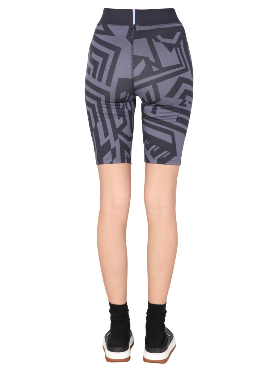 MCQ BERMUDA CICLISTA DAZZELLE IN JERSEY DI MISTO NYLON