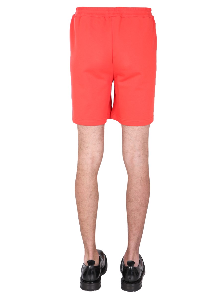 HELMUT LANG BERMUDA "FIGURE" IN FEPA DI COTONE CON STAMPA