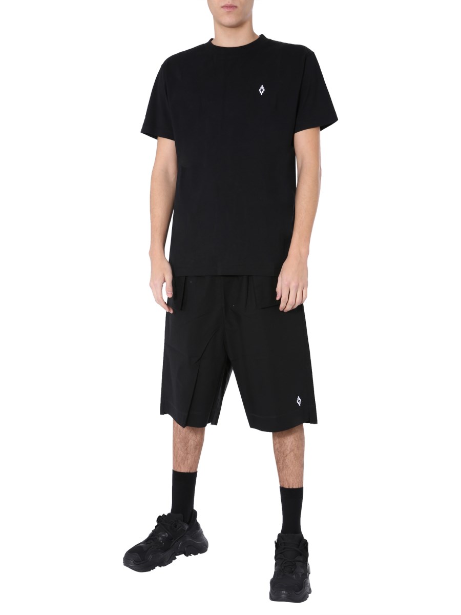 MARCELO BURLON COUNTY OF MILAN BERMUDA IN COTONE CON LOGO