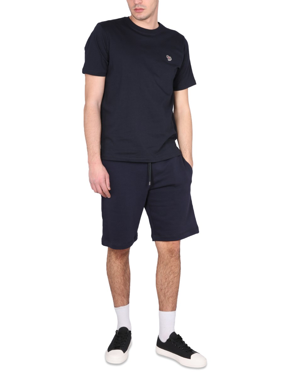 PS BY PAUL SMITH BERMUDA IN FELAP DI COTONE CON LOGO