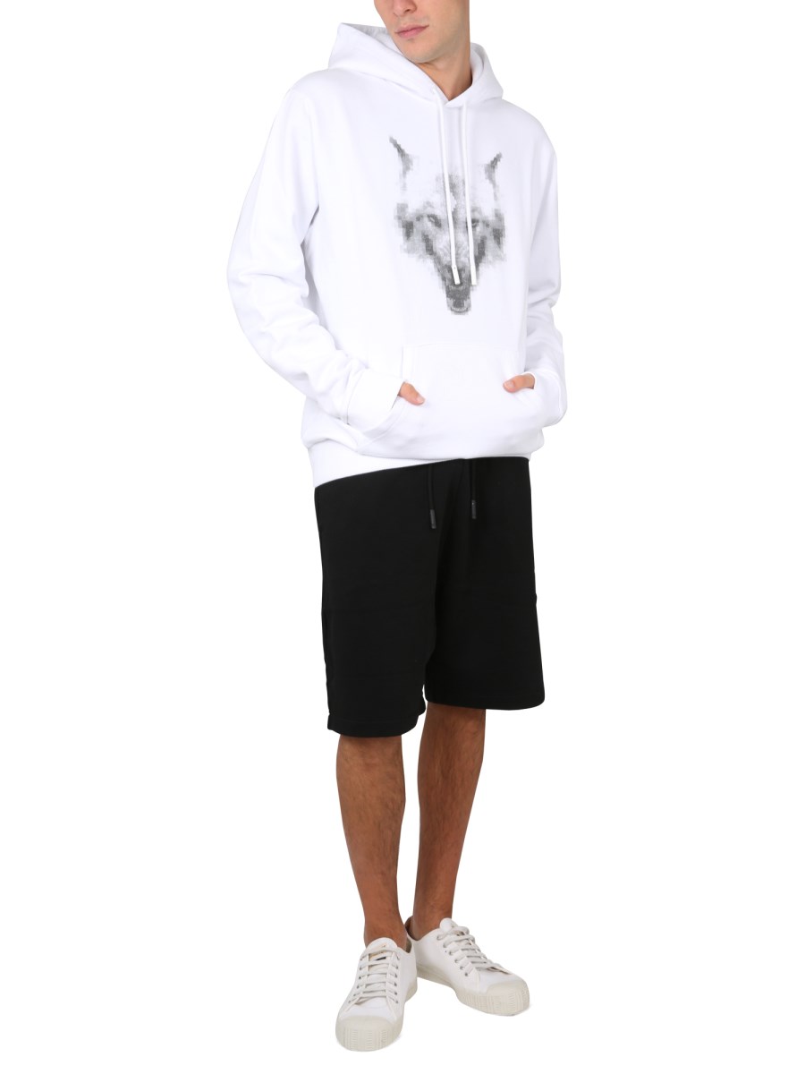 MARCELO BURLON COUNTY OF MILAN BERMUDA IN FELPA CON LOGO