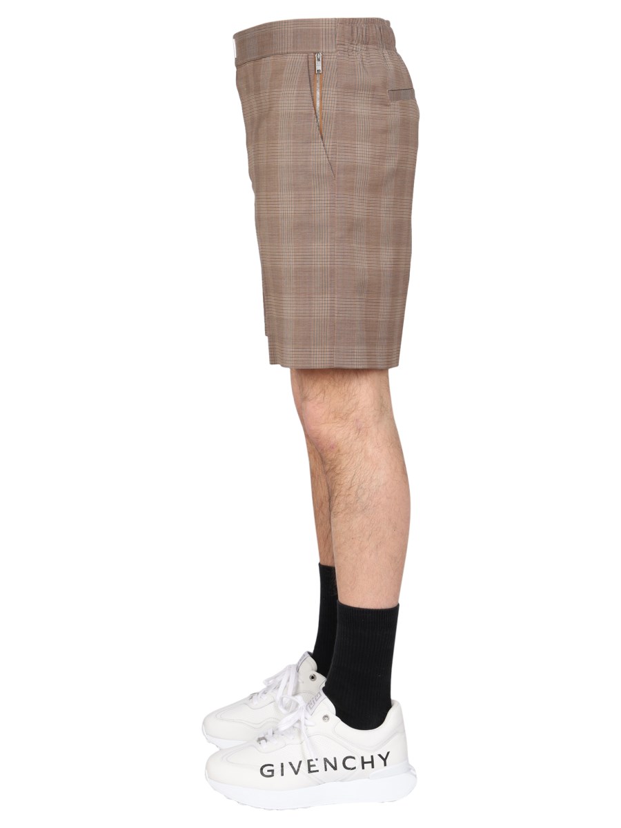 GIVENCHY BERMUDA IN LANA CON MOTIVO PRINCIPE DI GALLES