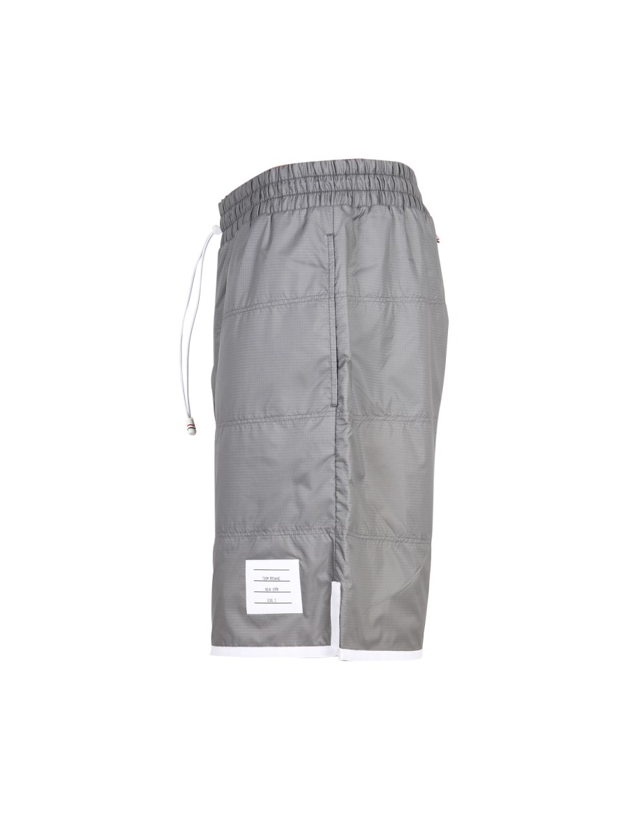 THOM BROWNE BERMUDA SPORTIVO IN RIPSTOP CON FODERA IN JERSEY