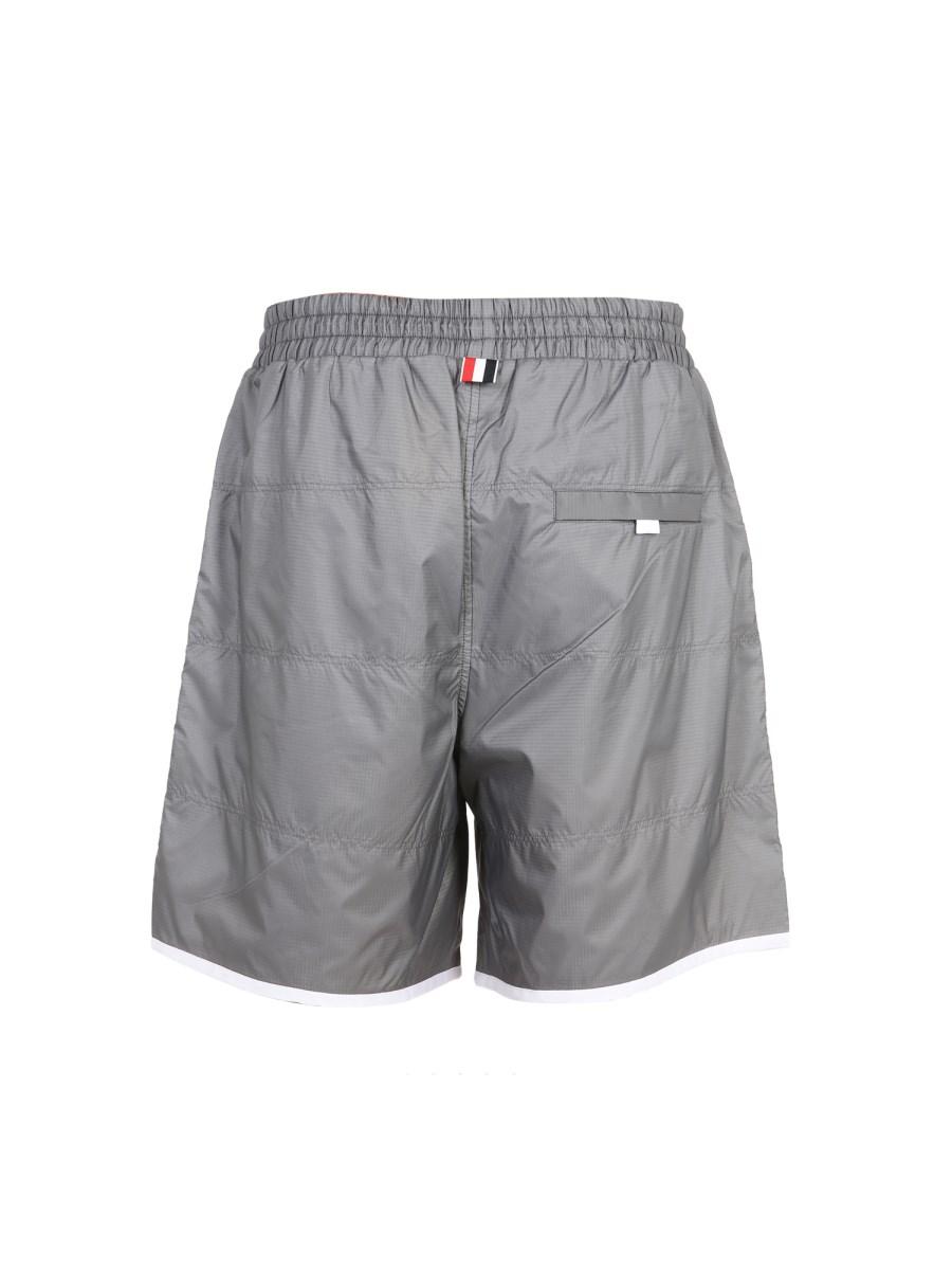 THOM BROWNE BERMUDA SPORTIVO IN RIPSTOP CON FODERA IN JERSEY