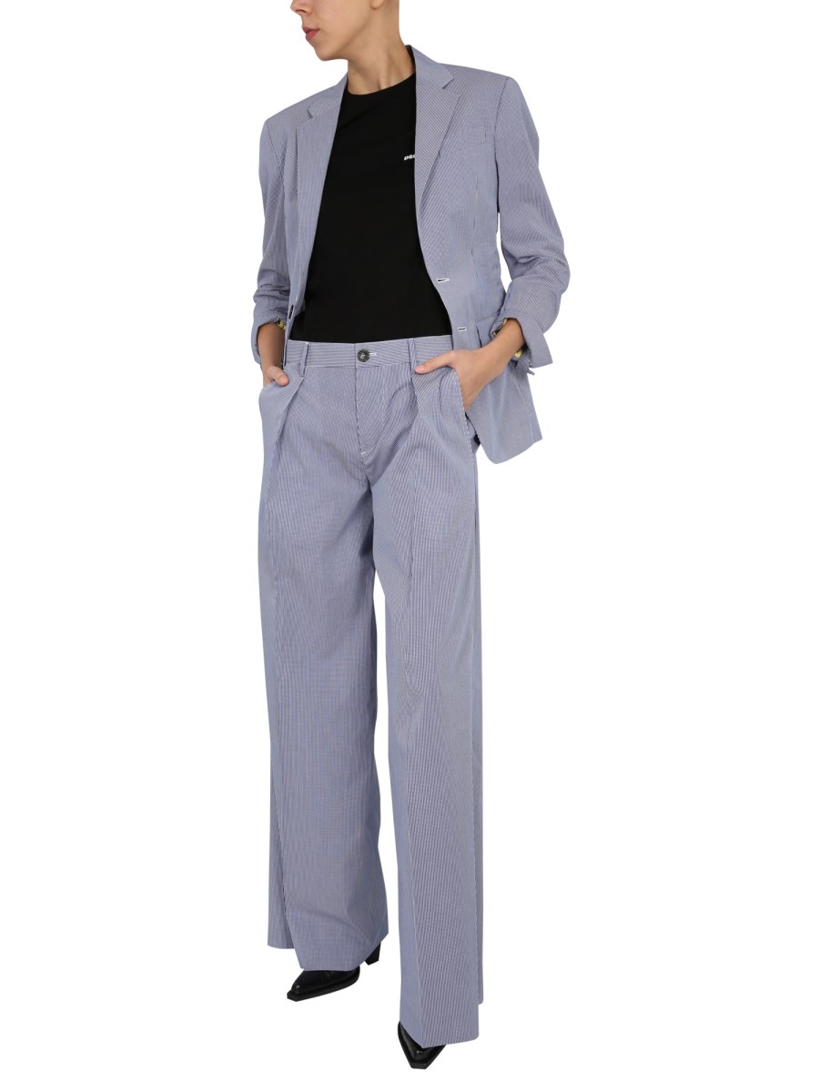 DSQUARED BLAZER OVERSIZE FIT IN POPELINE DI COTONE VICHY
