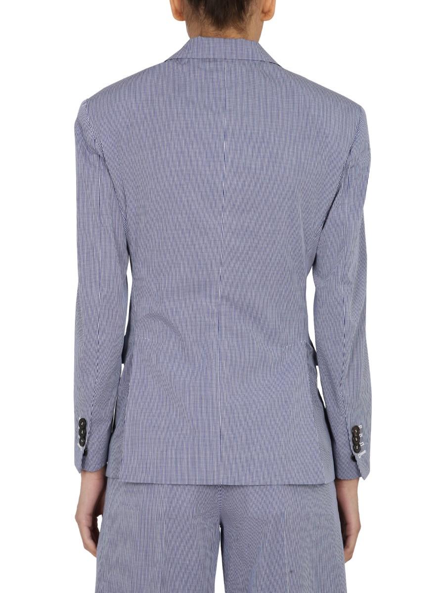 DSQUARED BLAZER OVERSIZE FIT IN POPELINE DI COTONE VICHY