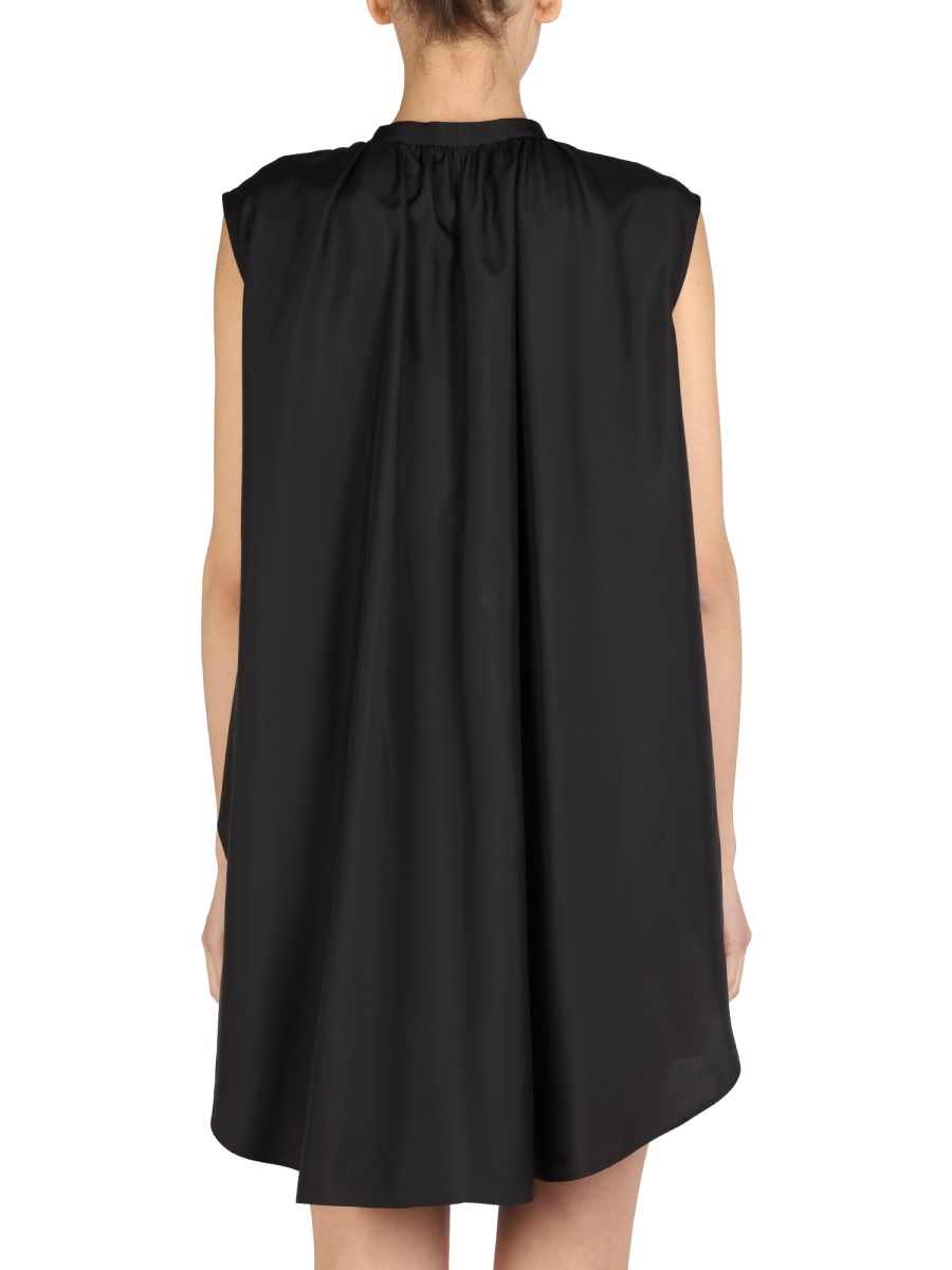 ALEXANDER McQUEEN BLUSA IN SETA CON COLLETTO ALLA COREANA