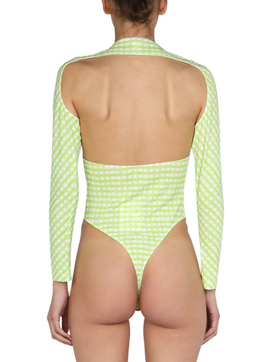 JACQUEMUS BODY NODI IN MISTO VISCOSA CON MOTIVO A QUADRI