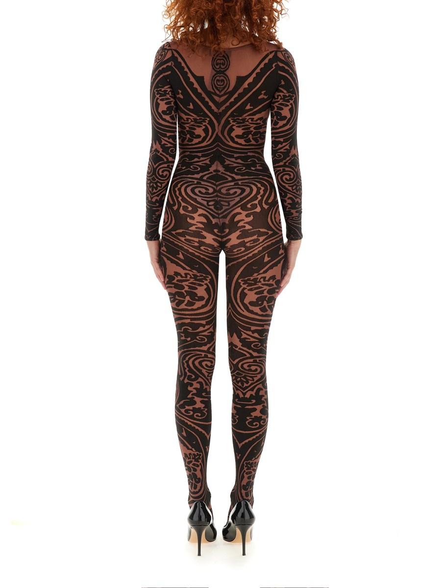 ETRO X WOLFORD BODYSUIT ETRO X WOLFORD IN NYLON CON MOTIVO PAISLEY TATTOO