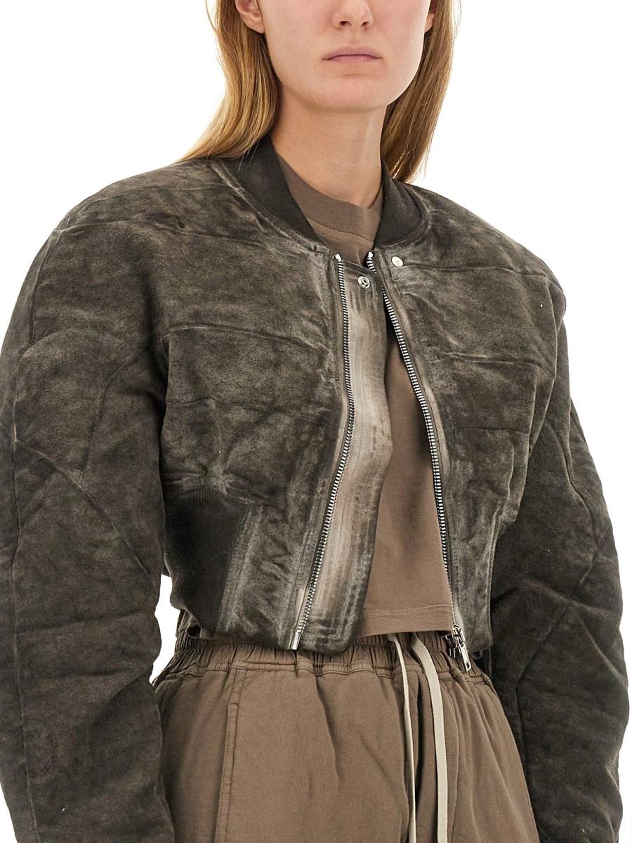 RICK OWENS DRKSHDW BOMBER COLLAGE IMBOTTITO IN COTONE