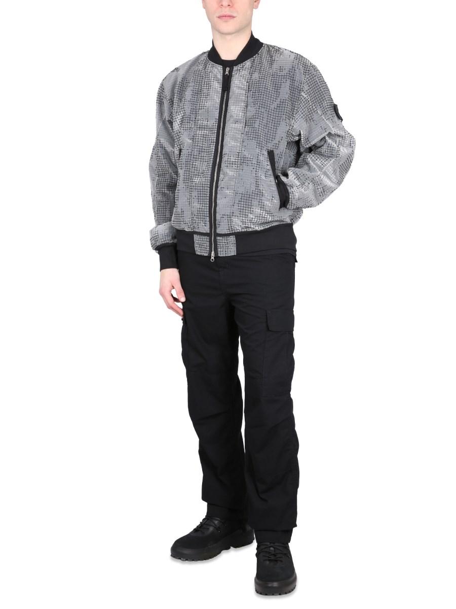 STONE ISLAND SHADOW PROJECT BOMBER DISTORTED RIPSTOP ORGANZA-TC
