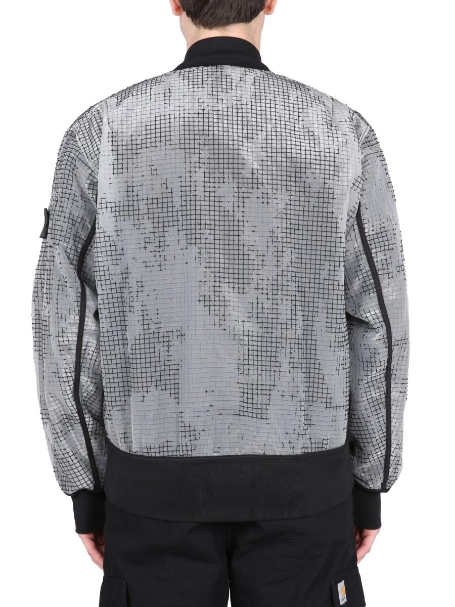 STONE ISLAND SHADOW PROJECT BOMBER DISTORTED RIPSTOP ORGANZA-TC