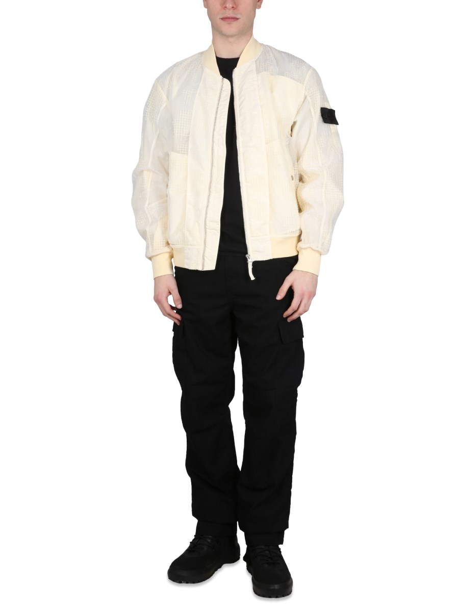STONE ISLAND SHADOW PROJECT BOMBER DISTORTED RIPSTOP ORGANZA-TC