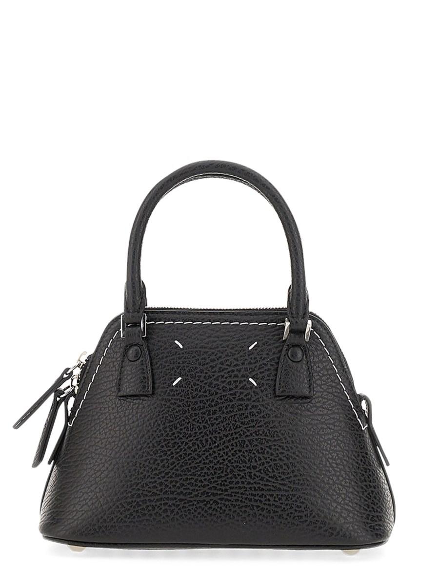 MAISON MARGIELA BORSA "5AC MICRO" IN PELLE GOFFRATA CON TRACOLLA IN CATENA