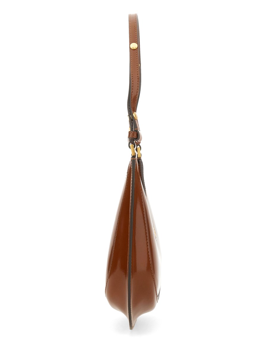 TORY BURCH BORSA A MEZZALUNA ROBINSON IN PELLE SPAZZOLATA