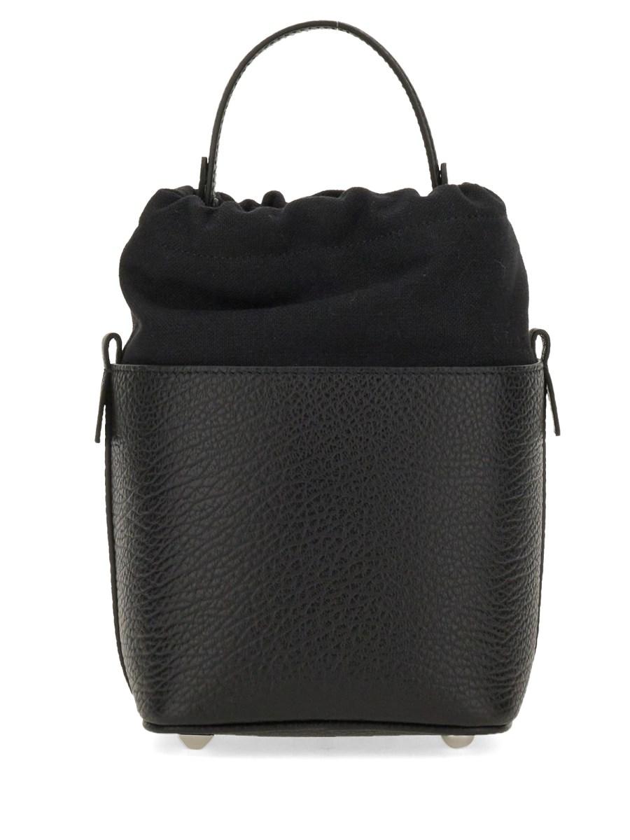 MAISON MARGIELA BORSA A SECCHIELLO 5AC IN PELLE E CANVAS