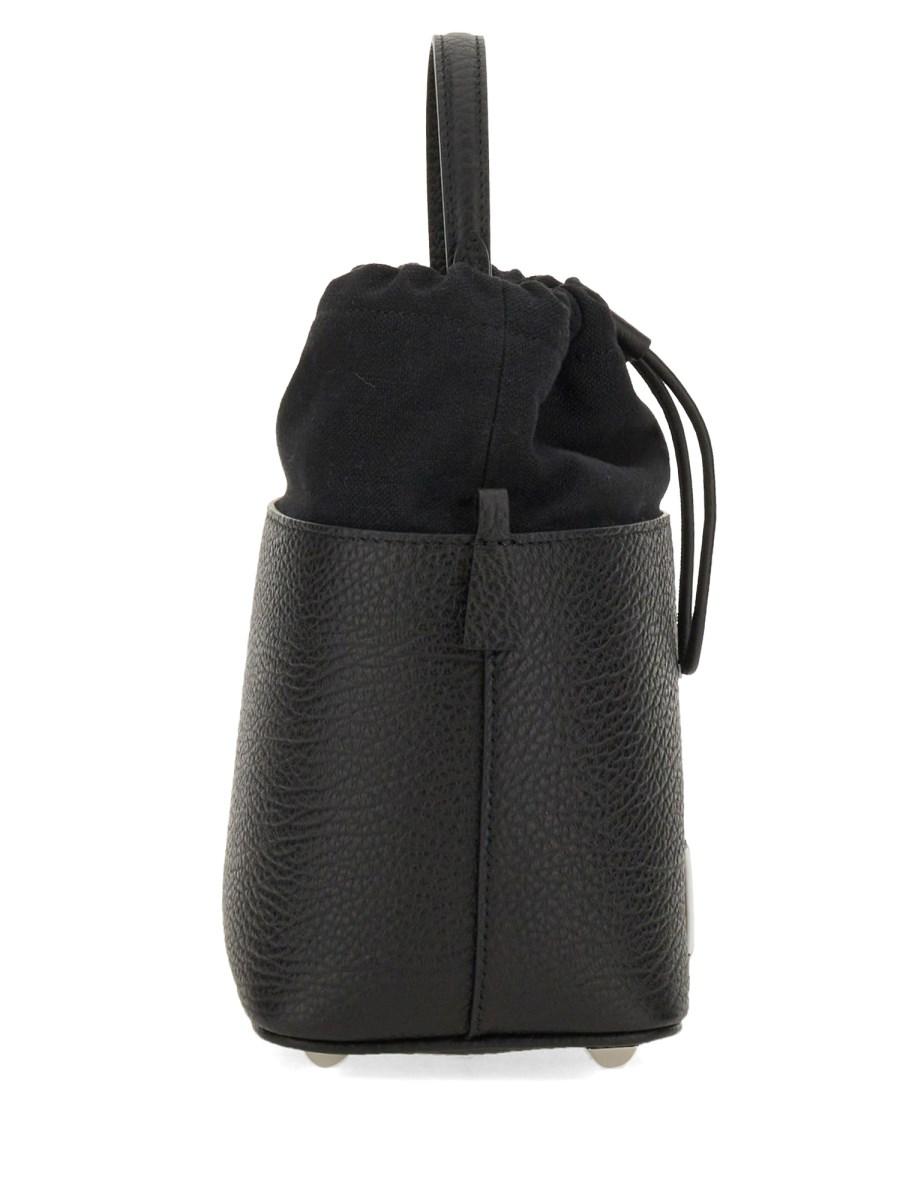 MAISON MARGIELA BORSA A SECCHIELLO 5AC IN PELLE E CANVAS
