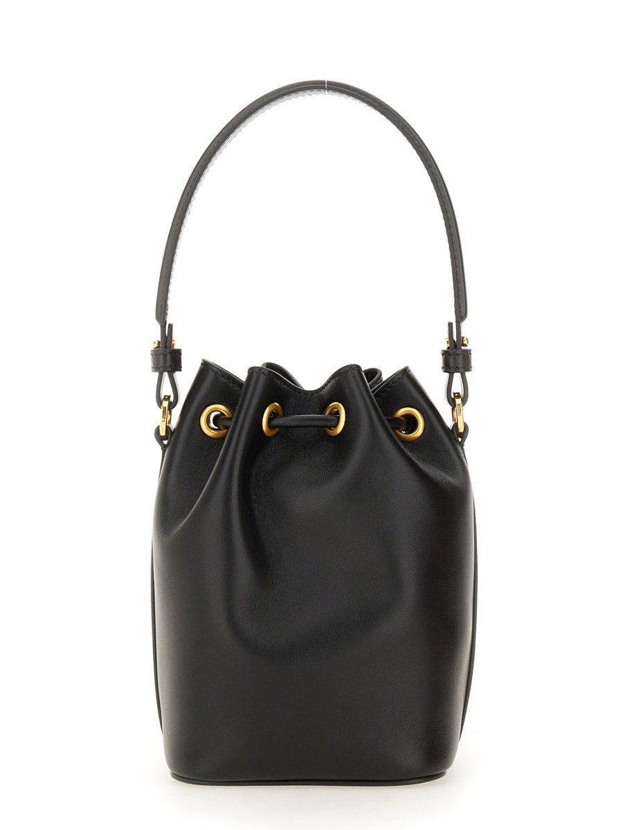 VALENTINO GARAVANI BORSA A SECCHIELLO "VLOGO SINGATURE" MINI IN NAPPA