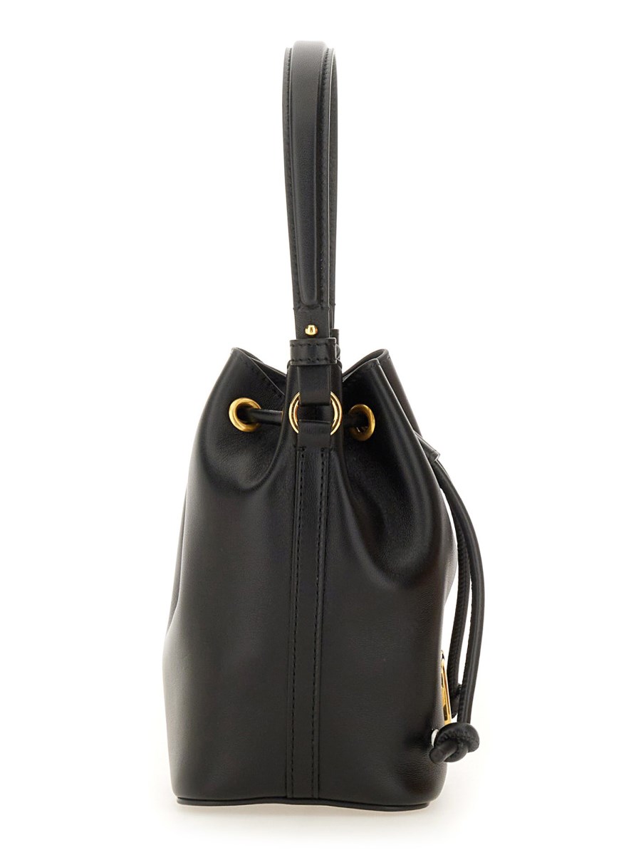 VALENTINO GARAVANI BORSA A SECCHIELLO "VLOGO SINGATURE" MINI IN NAPPA