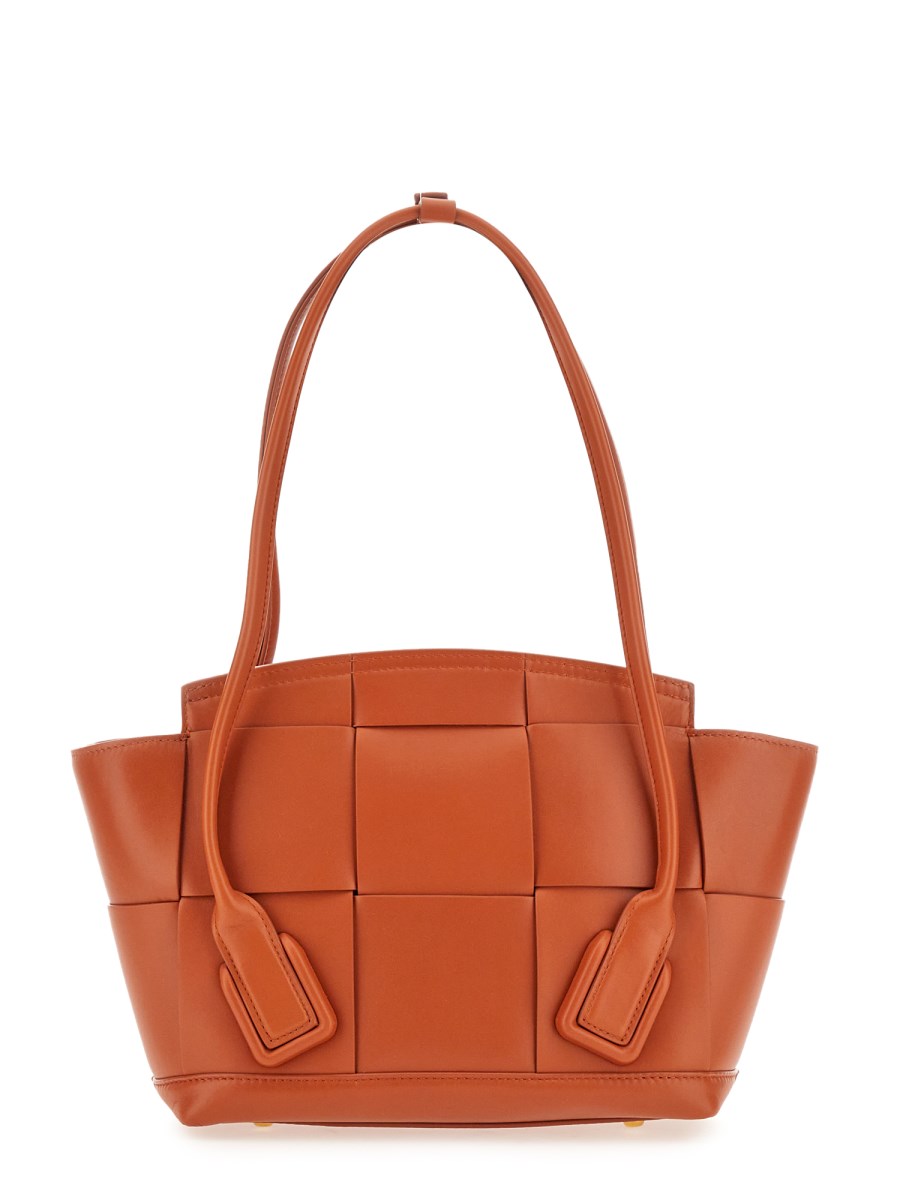 BOTTEGA VENETA BORSA A SPALLA ARCO PICCOLA IN PELLE CON MOTIVO INTRECCIATO