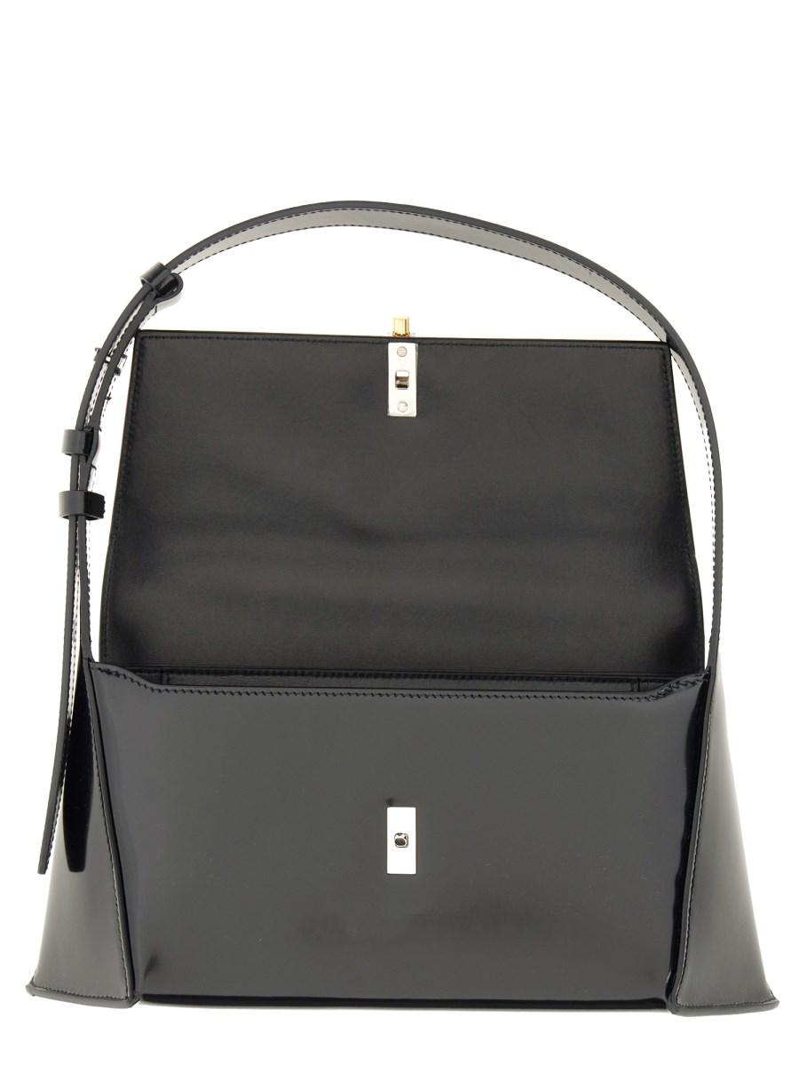 FERRAGAMO BORSA A SPALLA GEOMETRICA MEDIUM IN PELLE