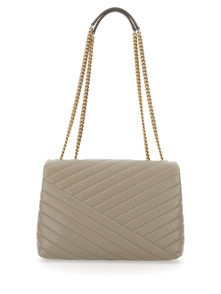 TORY BURCH BORSA A SPALLA "KIRA" CONVERTIBLE IN PELLE CHEVRON