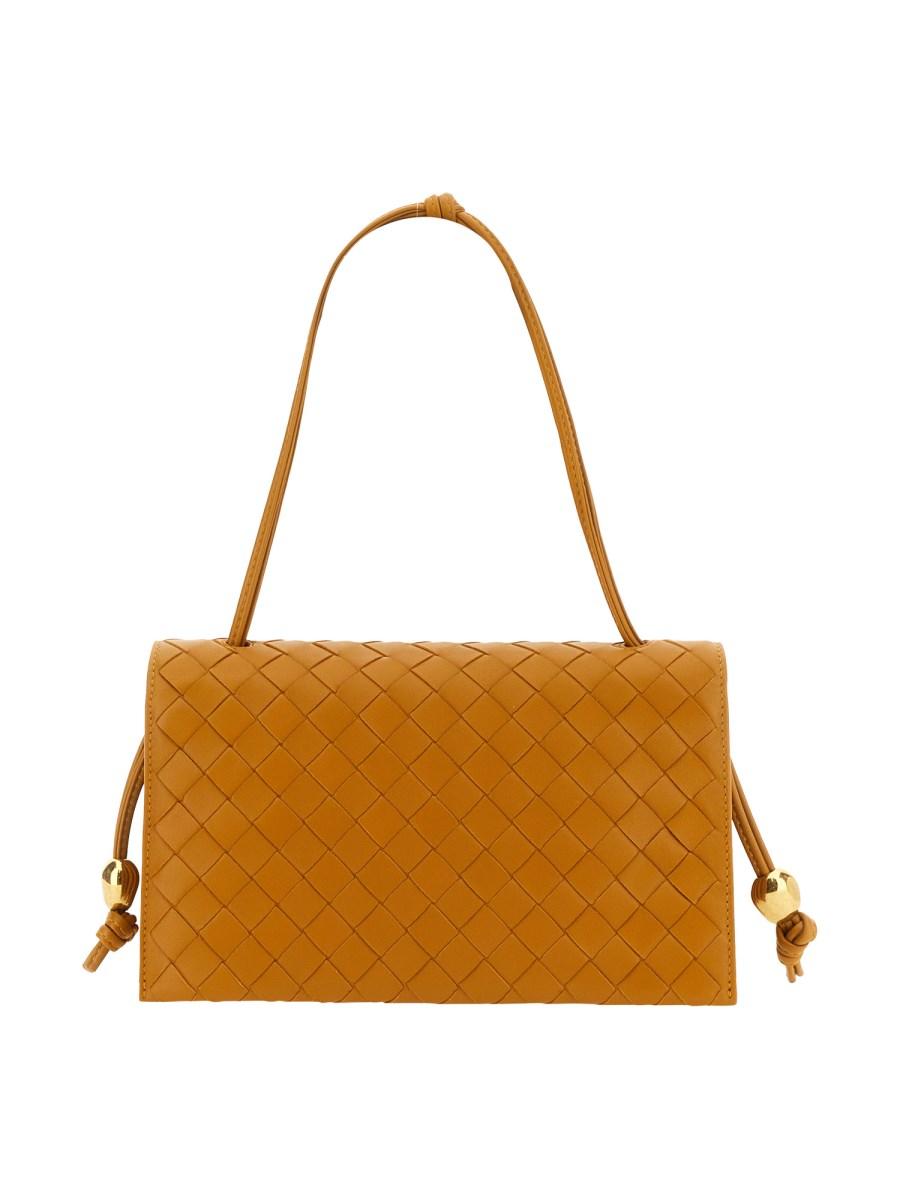 BOTTEGA VENETA BORSA A SPALLA MINI IN PELLE CON MOTIVO INTRECCIATO