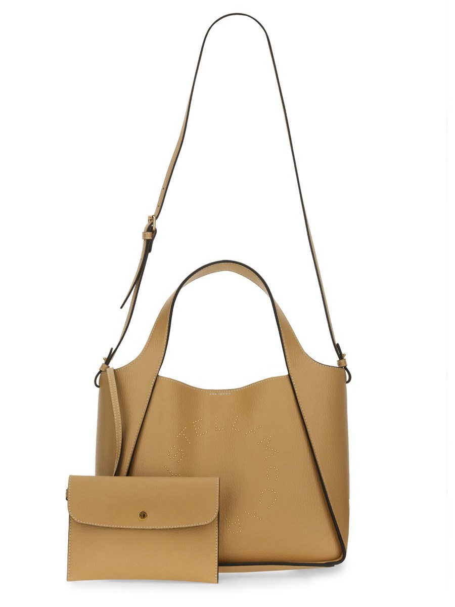 STELLA McCARTNEY BORSA A TRACOLLA CON LOGO IN ALTER NAPPA