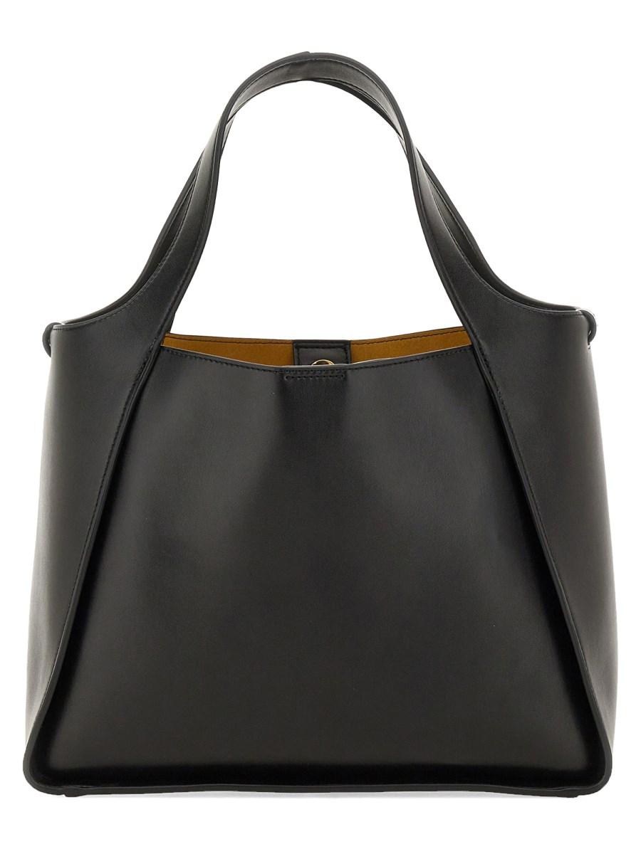 STELLA McCARTNEY BORSA A TRACOLLA IN ALTER MAT CON LOGO TRAFORATO