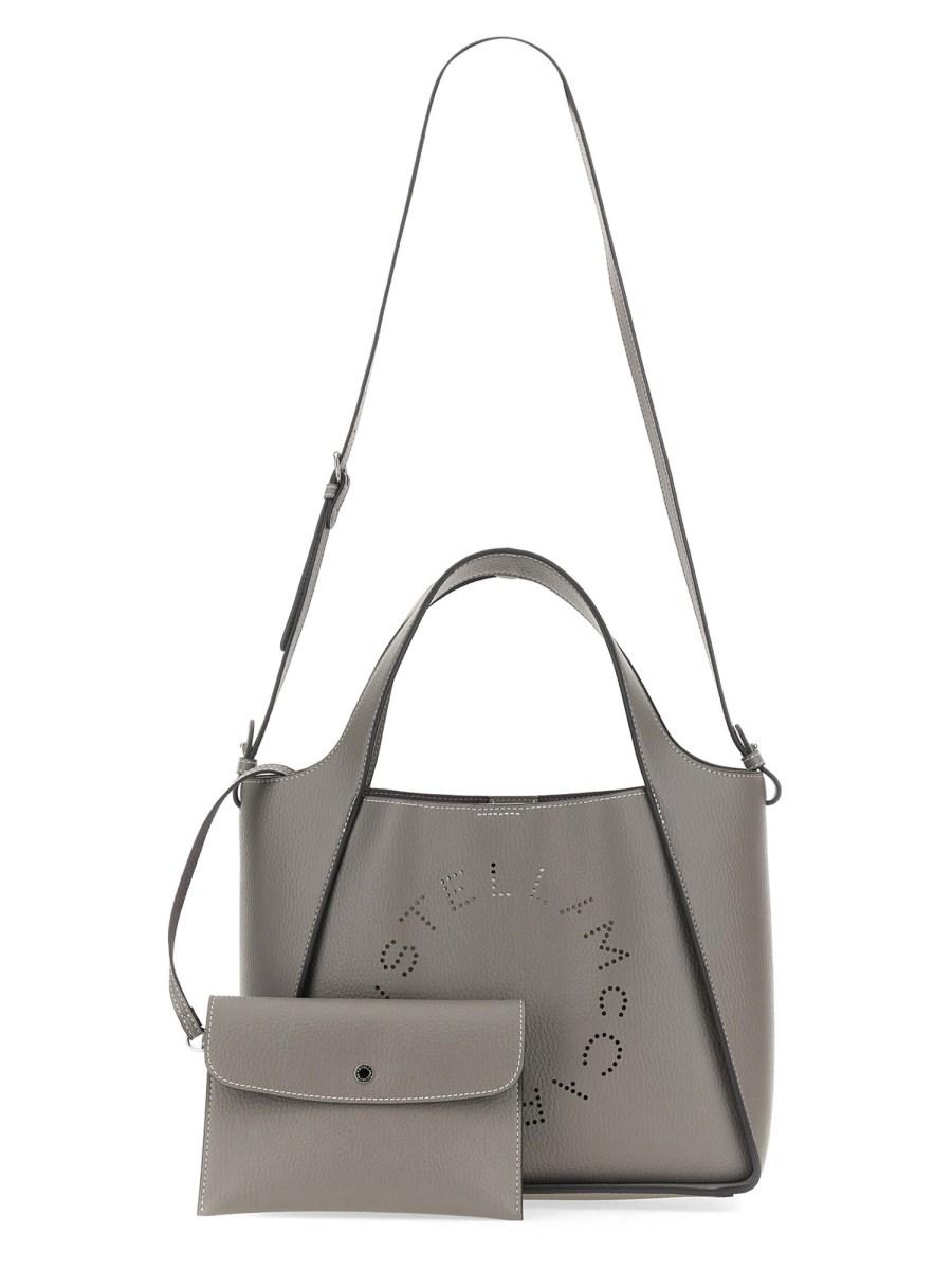 STELLA McCARTNEY BORSA A TRACOLLA IN ALTER NAPPA CON LOGO TRAFORATO