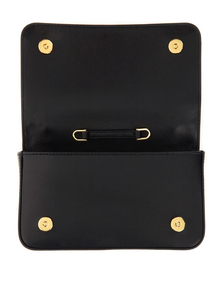 MOSCHINO BORSA A TRACOLLA IN PELLE CON APPLICAZIONI