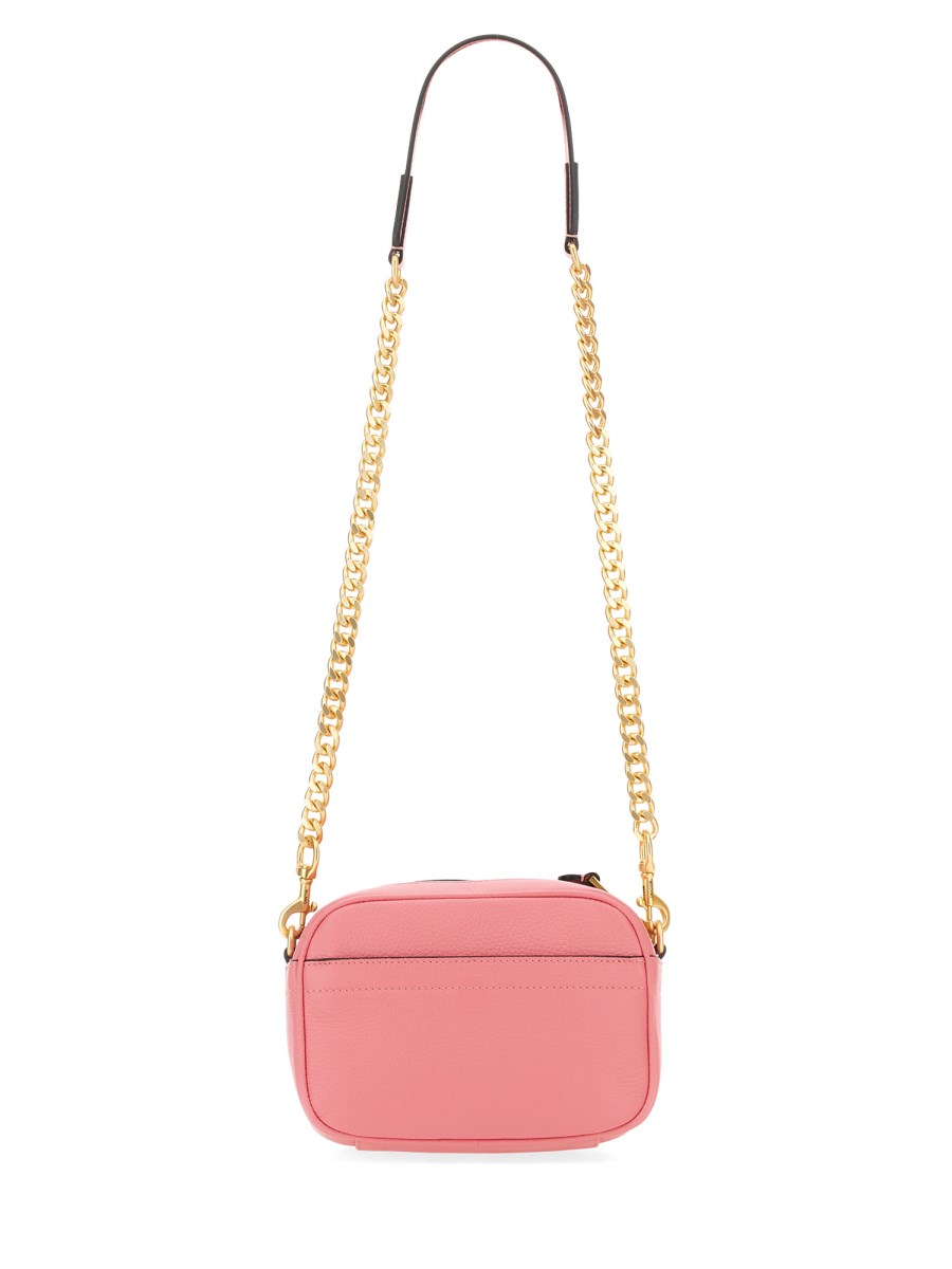 MOSCHINO BORSA A TRACOLLA IN PELLE MARTELLATA CON LOGO