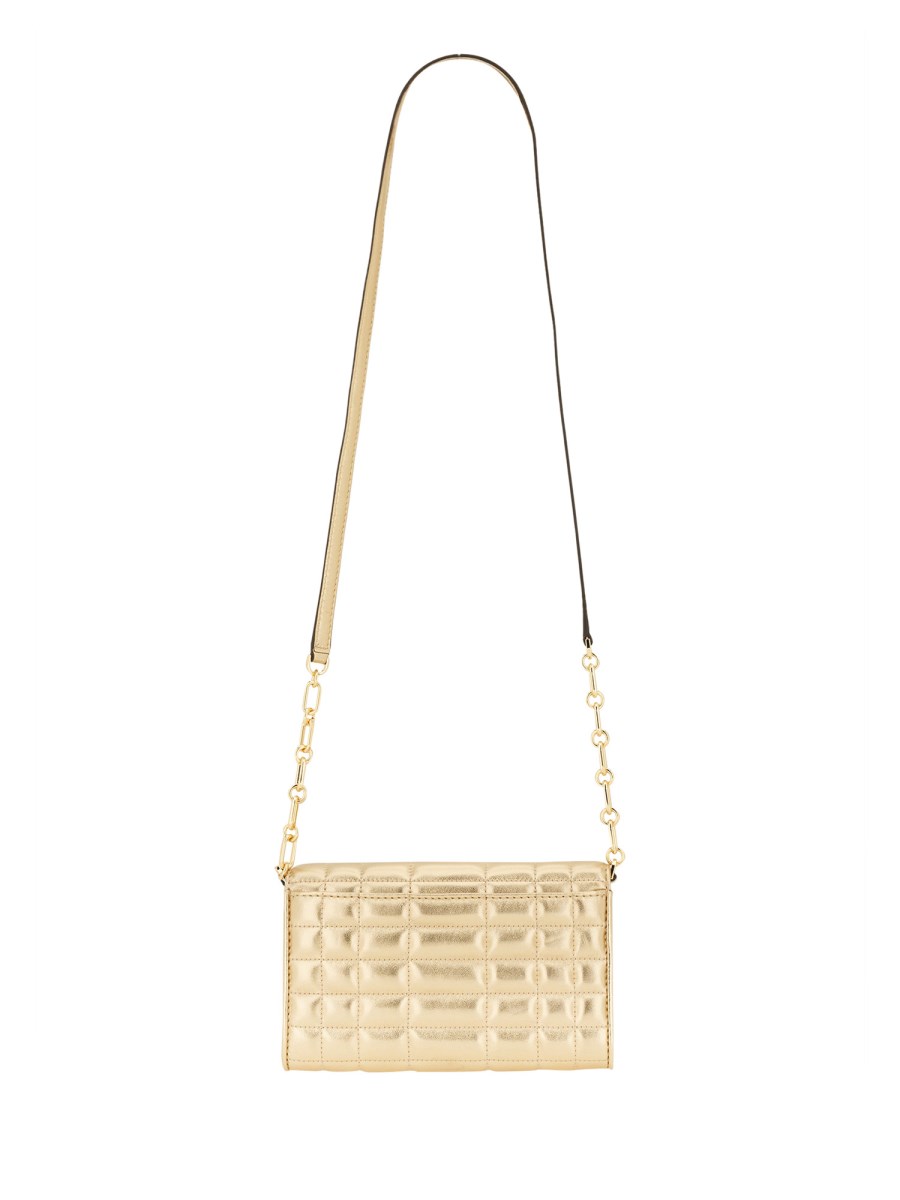 MICHAEL BY MICHAEL KORS BORSA A TRACOLLA TRIBECA LARGE CONVERTIBILE IN PELLE METALLIZZATA