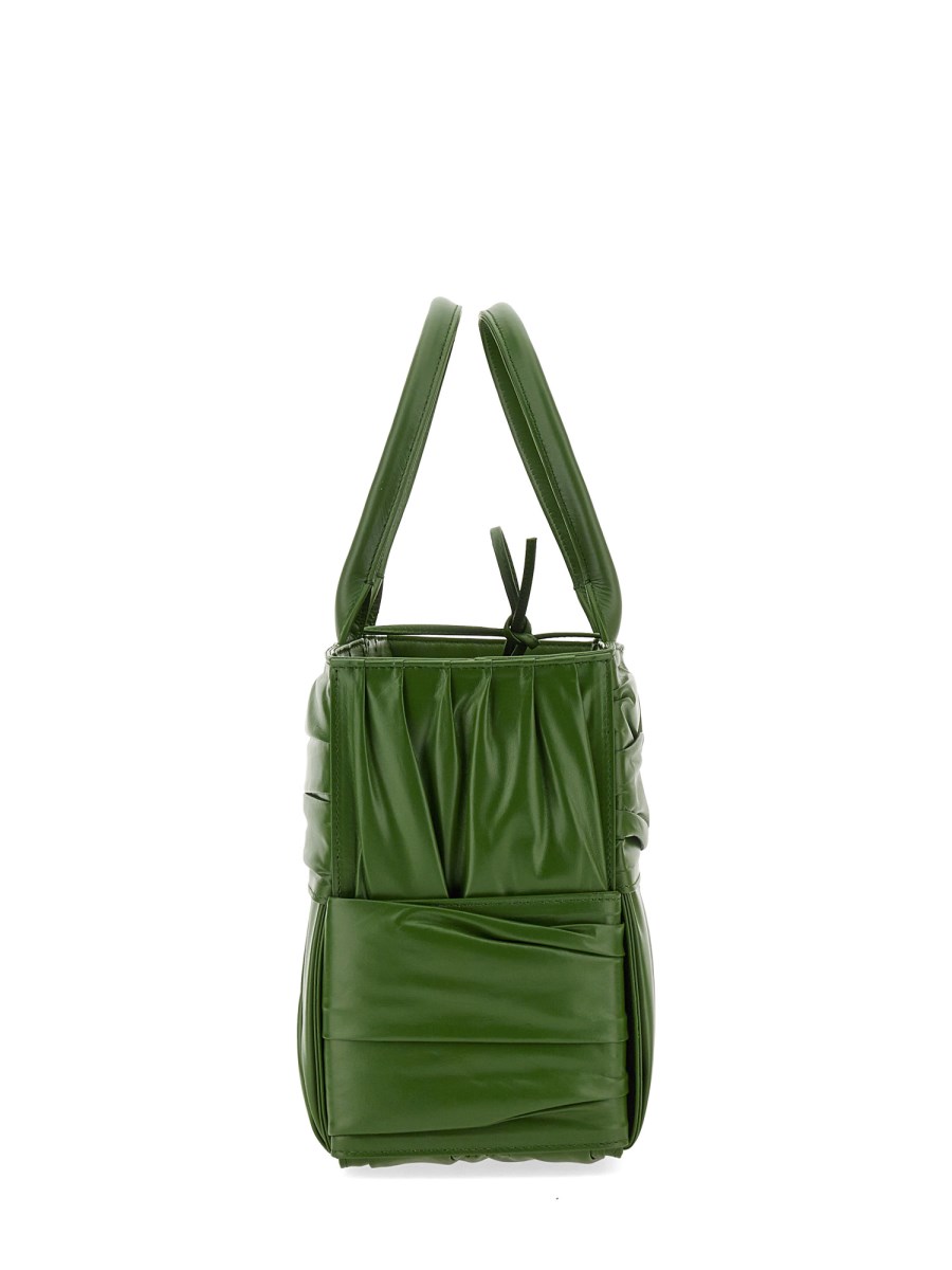 BOTTEGA VENETA BORSA "ARCO" TOTE PICCOLA IN PELLE CON MOTIVO INTRECCIATO FOULARD