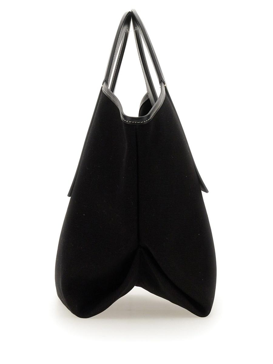 HEREU BORSA "CALA" SMALL IN TELA DI COTONE CON PROFILO IN PELLE