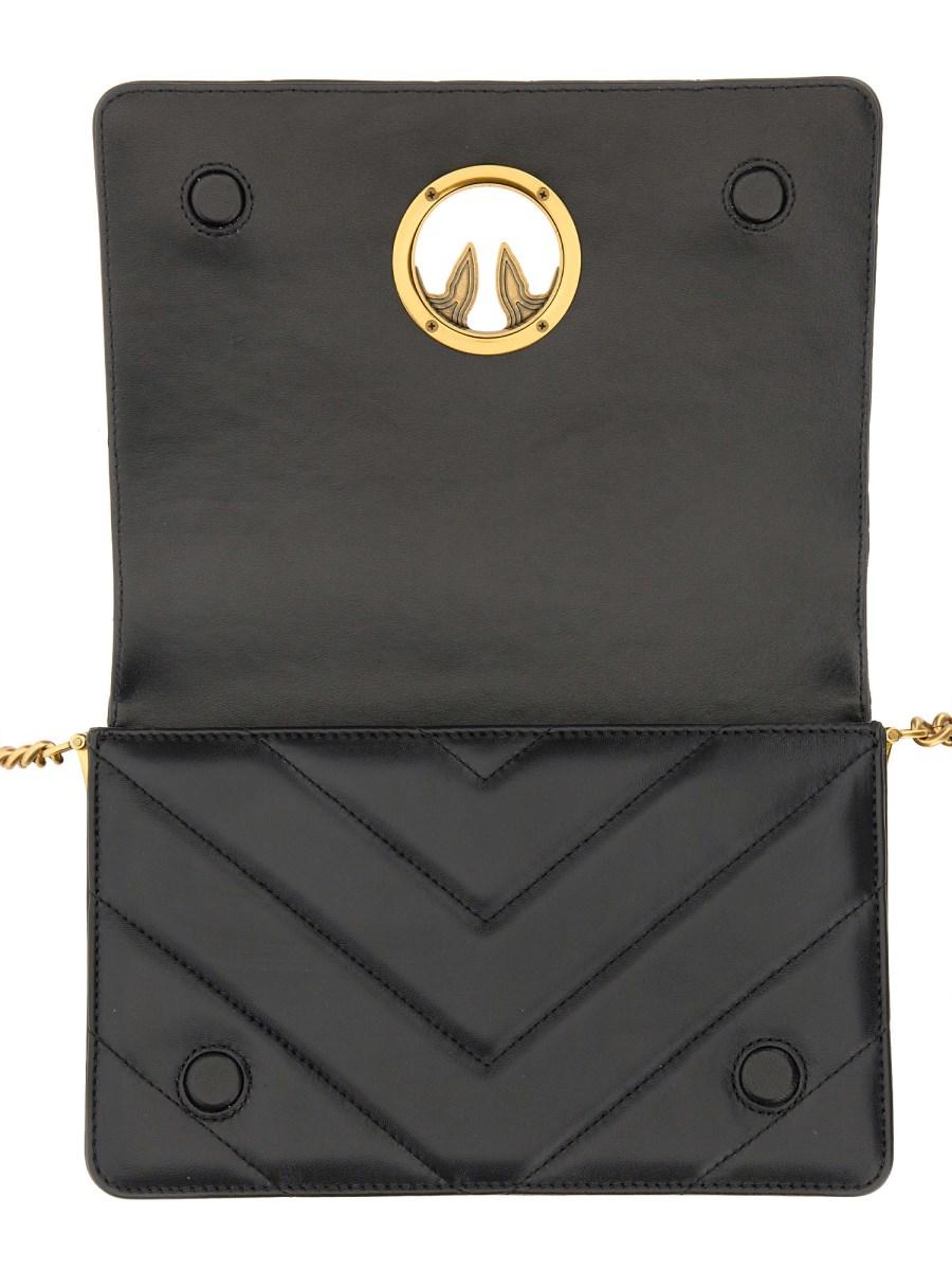 PINKO BORSA "CLASSIC LOVE CLICK" IN NAPPA TRAPUNTATA CON MOTIVO CHEVRON