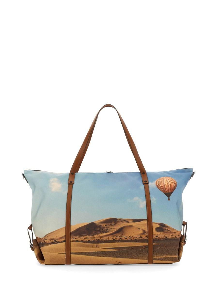 PAUL SMITH BORSA CON STAMPA "SIGNATURE STRIPE BALLOON" IN TELA