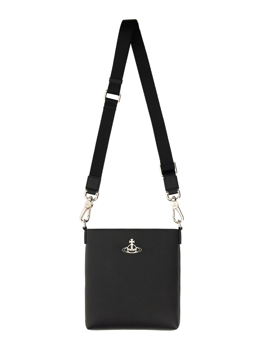 VIVIENNE WESTWOOD BORSA DRAWSTRING A TRACOLLA IN BIOGREEN SAFFIANO