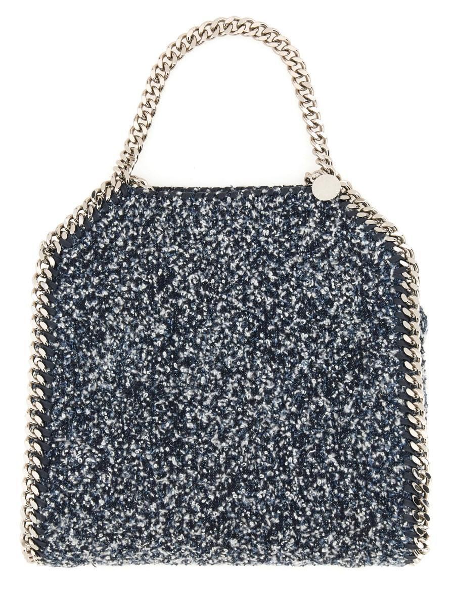 STELLA McCARTNEY BORSA "FALABELLA" MINI IN TWEED ECO DENIM
