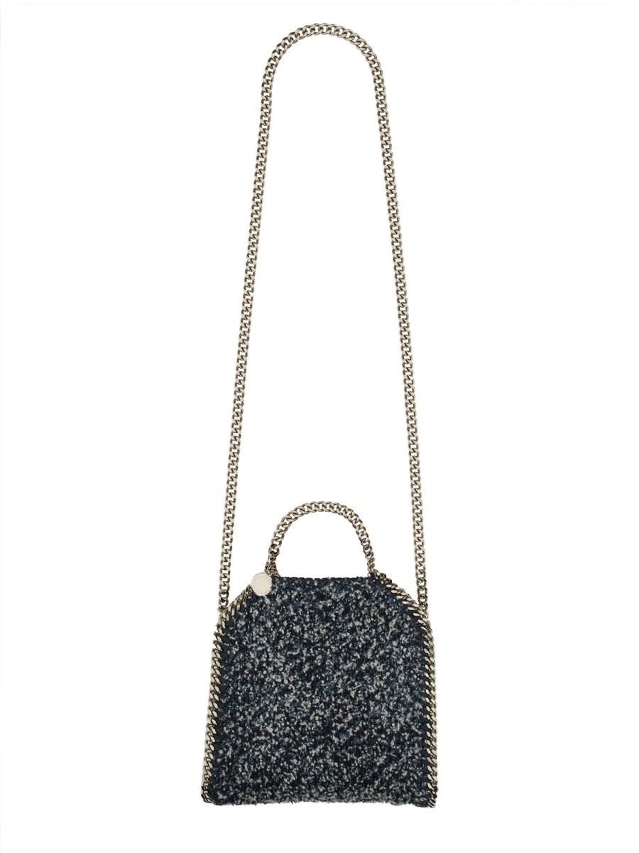 STELLA McCARTNEY BORSA FALABELLA TINY IN TWEED ECO DENIM