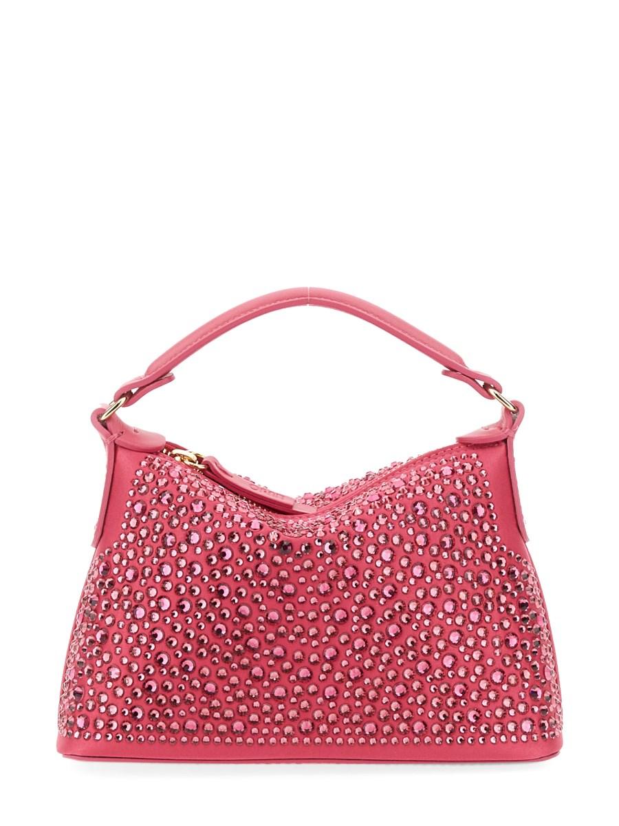 LEONIE HANNE X LIU JO BORSA HOBO MINI IN RASO CON STRASS