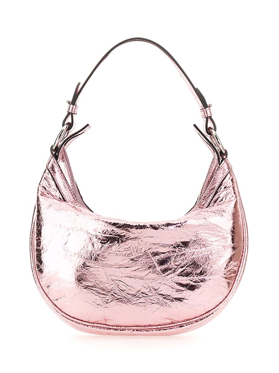 VERSACE BORSA HOBO PICCOLA REPEAT IN PELLE METALLIZZATA