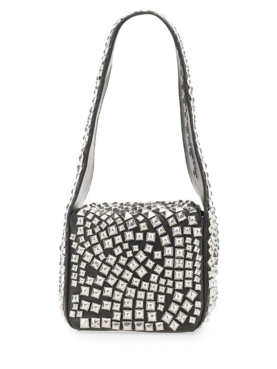 ALEXANDER WANG BORSA HOBO SPIKE SMALL IN PELLE CON BORCHIE