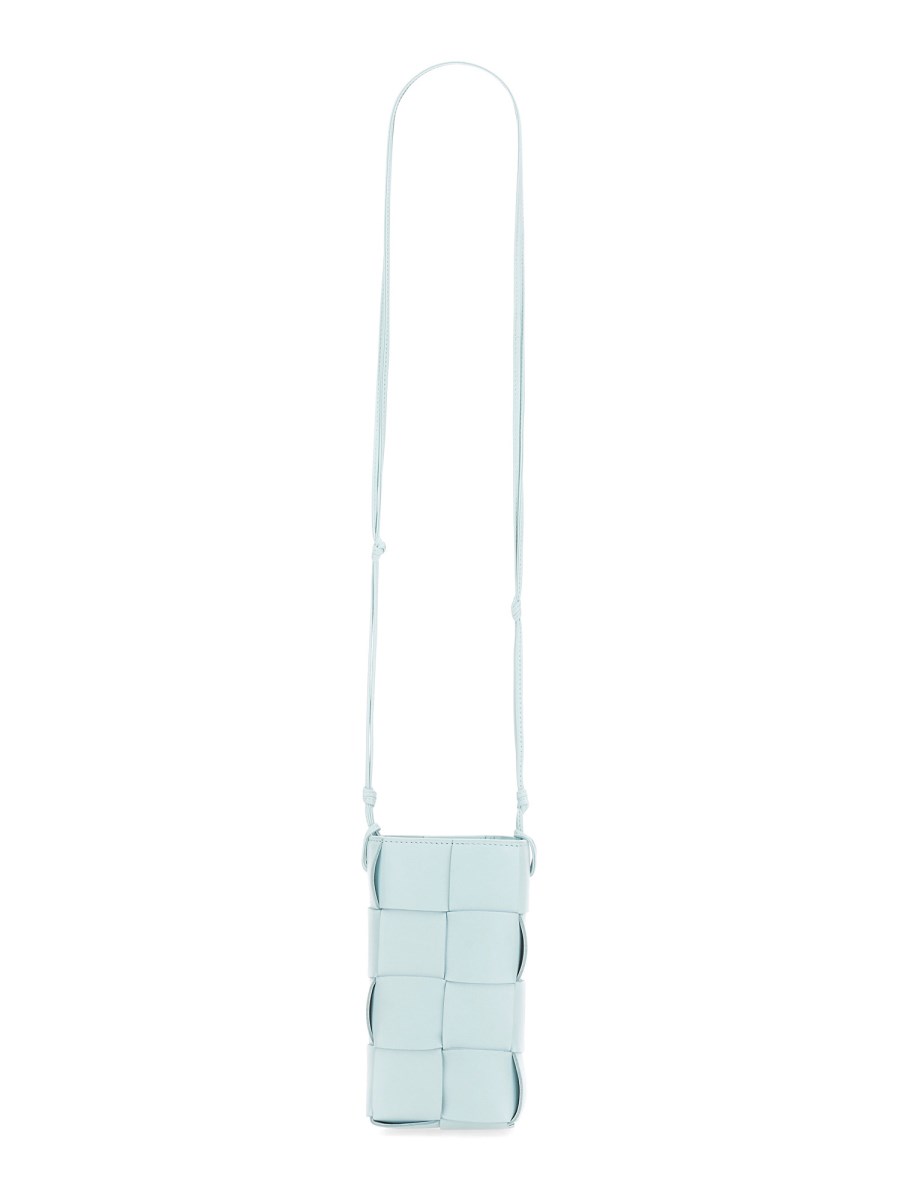 BOTTEGA VENETA BORSA MINI CASSETTE CROSS-BODY IN PELLE CON MOTIVO INTRECCIATO