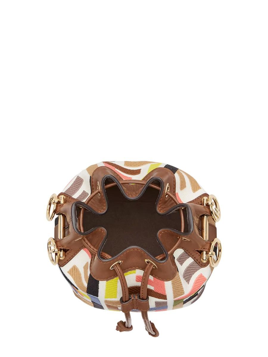 FENDI BORSA "MON TRESOR" MINI IN CANVAS CON MOTIVO FF