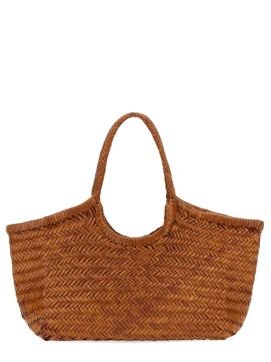 DRAGON DIFFUSION BORSA "NANTUCKET" BIG IN PELLE INTRECCIATA