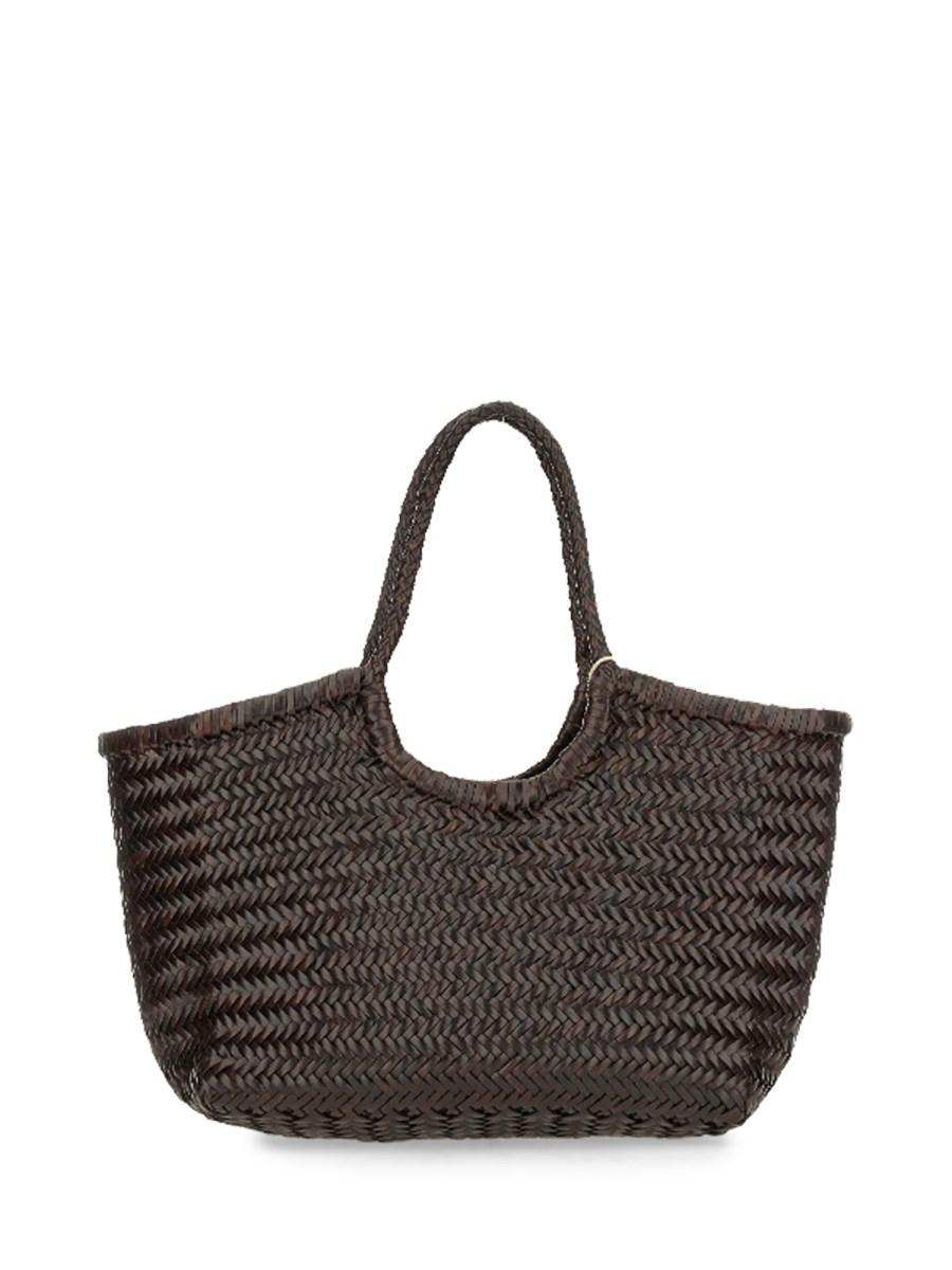 DRAGON DIFFUSION BORSA NANTUCKET BIG IN PELLE INTRECCIATA