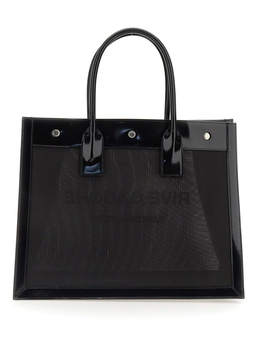 SAINT LAURENT BORSA RIVE GAUCHE SMALL IN RETE CHEVRON