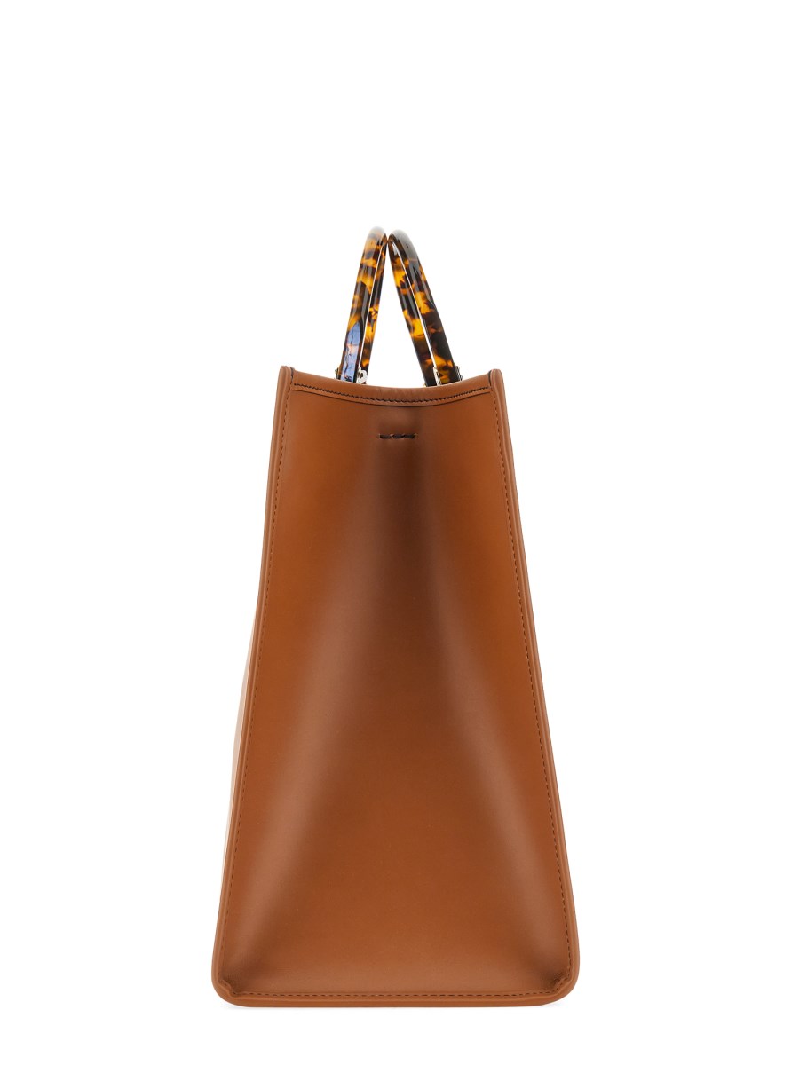 FENDI BORSA SHOPPER SUNSHINE MEDIUM IN PELLE CON STAMPA LOGO